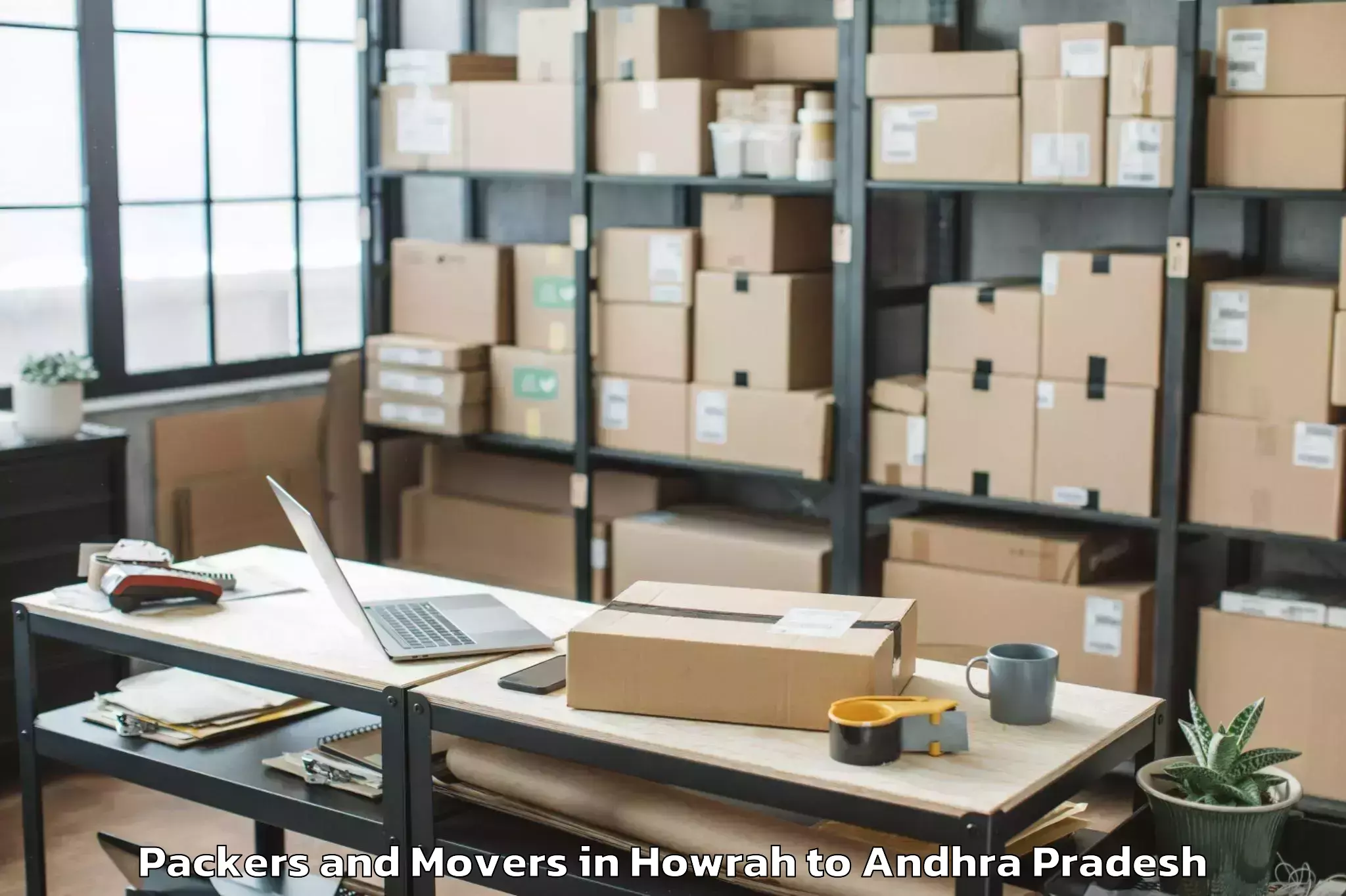 Howrah to Veerullapadu Packers And Movers